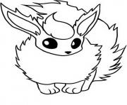 Printable flareon eevee evolutions coloring pages