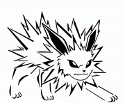 Printable jolteon eevee evolutions coloring pages