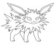 Printable jolteon eevee pokemon coloring pages