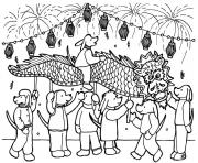 Printable free dragon chinese new year sd111 coloring pages