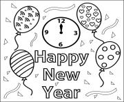 Printable Happy New Year Coloring Book coloring pages