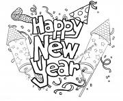 Printable Happy New Year Printable 2 coloring pages