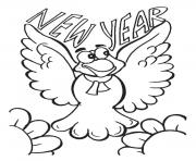 Printable New Year Flying coloring pages
