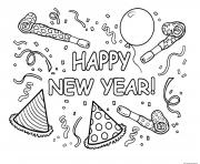 Printable Happy New Year Printable coloring pages