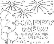 Printable Happy New Year 5 coloring pages