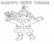 Printable New Year Picture  coloring pages