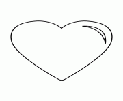 Printable heart shape simple coloring pages