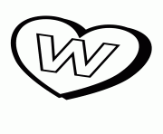 Printable heart of w free alphabet s6df8 coloring pages