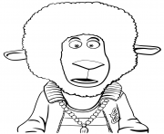 Printable Eddie Noodleman Sheep from Sing Animation coloring pages