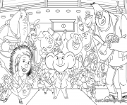 Printable Sing Colouring Page coloring pages