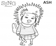 Printable Porcupine from Sing 2016 coloring pages