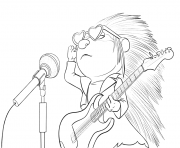 Printable Sing Porcupine coloring pages