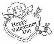 Printable valentine sweet cupid coloring pages