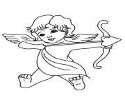 Printable God of Love Cupid Valentines coloring pages