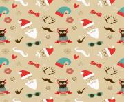 Printable 24477358 Vector Christmas Hipster Vintage Seamless Pattern Background Stock Vector coloring pages