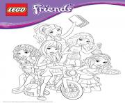 Printable lego friends bike coloring pages