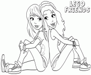 Printable lego friends chilling coloring pages