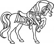 Printable elegant horse for girls coloring pages