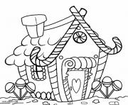 Printable Printable Gingerbread House 1 coloring pages