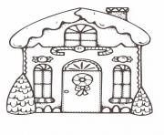 Printable Christmas Gingerbread House 1 coloring pages