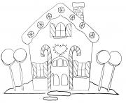 Printable Gingerbread House 2 coloring pages