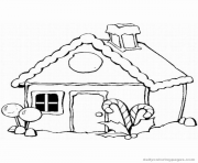 Printable Gingerbread House 4 coloring pages