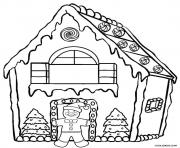 Printable Christmas Gingerbread House Printable coloring pages