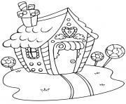 Printable Gingerbread House 5 coloring pages