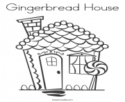 Printable Gingerbread House 3 coloring pages