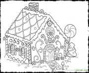 Printable Gingerbread House 4 coloring pages
