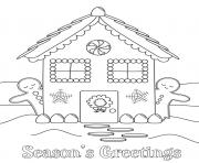 Printable Gingerbread Man House coloring pages