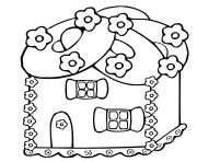 Printable Printable Gingerbread House 2 coloring pages