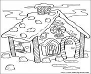 Printable Christmas Gingerbread House 3 coloring pages