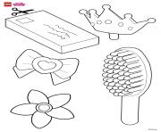 Printable Help decorate Rapunzels hair accessories lego disney coloring pages