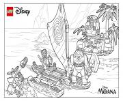 Printable Moana Moanas ocean adventure lego disney coloring pages