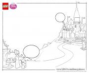 Printable Princess Cindarella Castle lego disney coloring pages