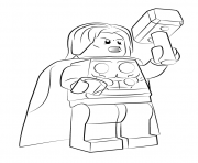 Lego Marvel Coloring Pages Free Printable Thor Avengers