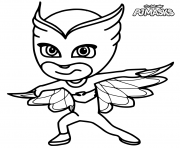 Printable Colour in Owlette from PJ Masks coloring pages