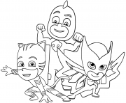 Printable PJ Maskss Super Heroes coloring pages