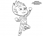 Printable PJ Maskss Catboy Heroes in Pajama coloring pages