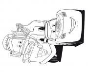 Printable Cars Lightning McQueen with friend a4 disney coloring pages