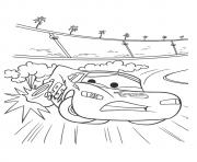Printable Cars The Zooming Off The Track a4 disney coloring pages