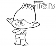 Printable Branch Trolls coloring pages