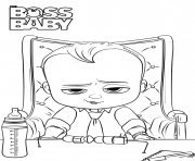 Boss Baby Deep Thought Coloring Pages Printable 2 President