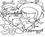 Printable Mothers Day i am thankful for mommy coloring pages