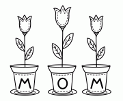 Printable mothers day flowers for kids coloring pages