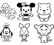 Printable Disney Cuties Tsum Tsum Kids coloring pages