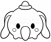 Printable tsum tsum dumbo disney coloring pages