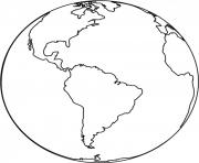 Printable Earth America Side coloring pages