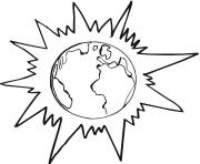 Printable Planet Earth in Front of the Sun coloring pages
